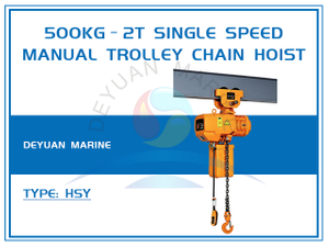 500kg–2t Single Speed Manual Trolley Chain Hoist