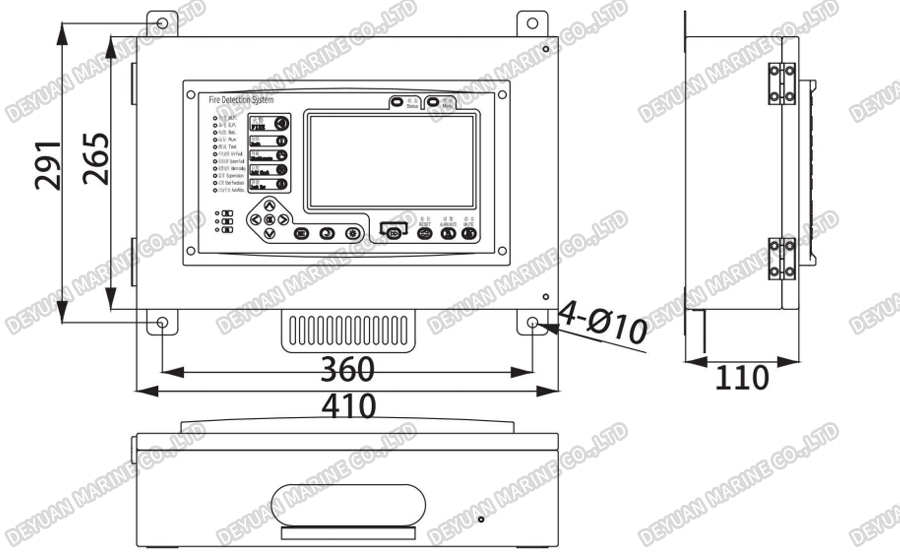 JBS-MB,S Wall Type Zone Fire Alarm Controller-DEYUAN MARINE2