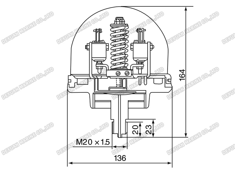 YPK-03-C Diaphragm Type Pressure Controller-DEYUAN MARINE2