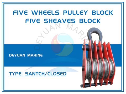 Five Sheaves Block / 5 Wheels Pulley Block