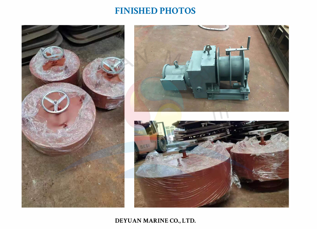 Delivery photos of 10 KN electric winch and mushroom ventilators fan
