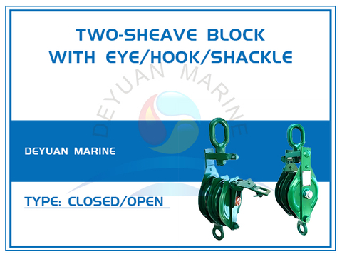 Double Snatch or Closed Block-Two Sheaves Pulley Block