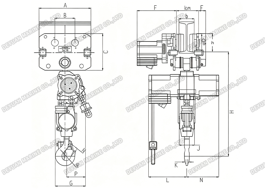 HQ Type Air Hoists-DEYUAN MARINE6