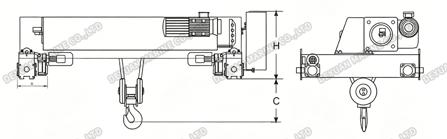 SHSL-B Electric Wire Rope Hoist-DEYUAN MARINE2