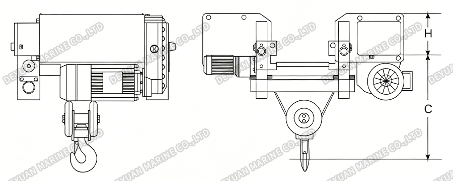 SHSL-A Electric Wire Rope Hoist-DEYUAN MARINE1