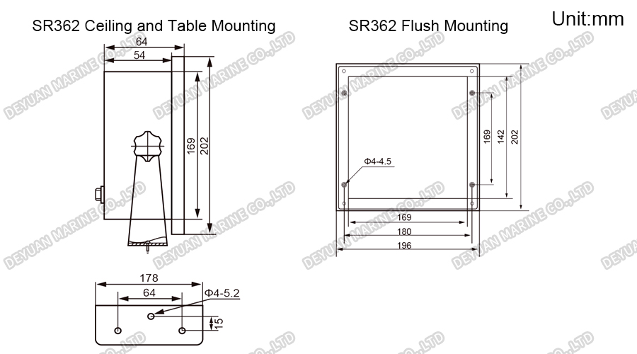 Steering Repeater with 360&deg; Compass Display-DEYUAN MARINE 3