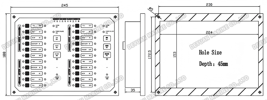 CL-T Double Engine Telegraph Transmitter -DEYUAN MARINE2