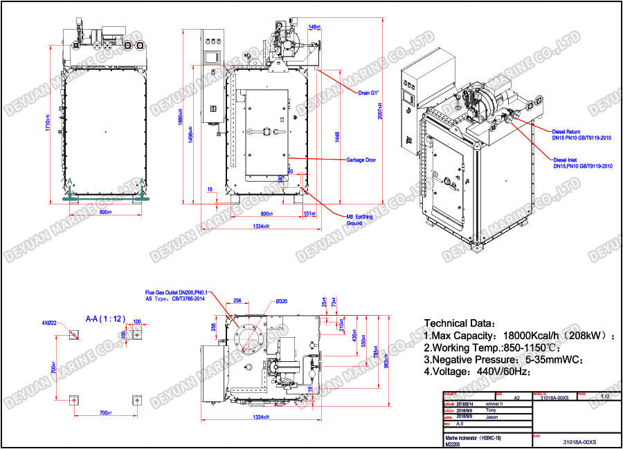 Marine Incinerators -DEYUAN MARINE2