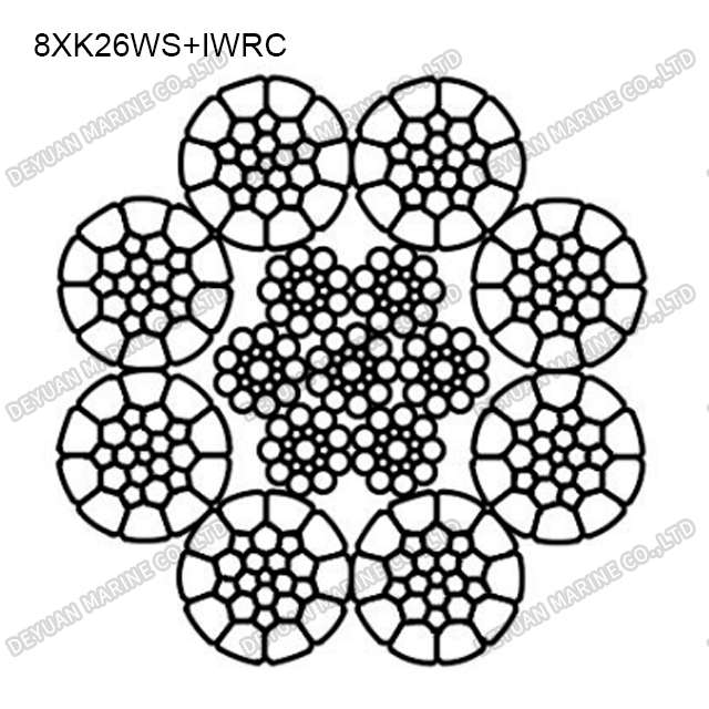 8×K26WS Class Compacted Strand Wire Rope
