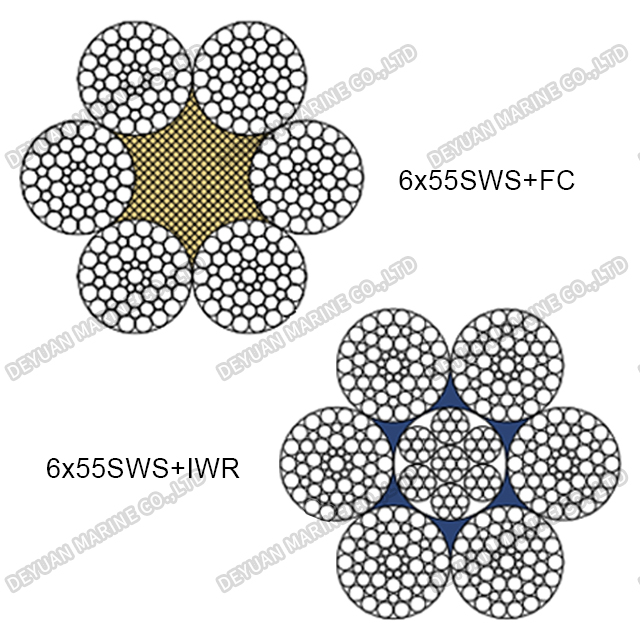 Galvanized Reliable Large Diameter Mooring Steel Wire Rope For Ship