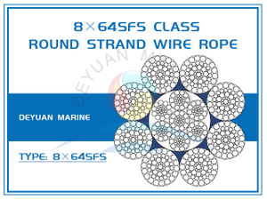 8×64SFS Class Round Strand Wire Rope