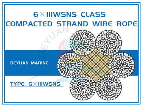6×111WSNS Class Compacted Strand Wire Rope