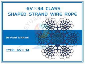 6V×34 Class Shaped Strand Wire Rope