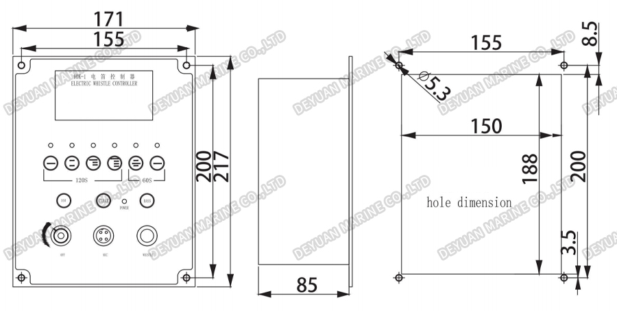 DDK-1 Electric Whistle Controller-DEYUAN MARINE2