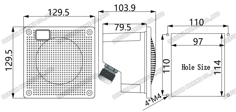 YDC-口DF Flush Type Waterproof Loudsperakers-DEYUAN MARINE2