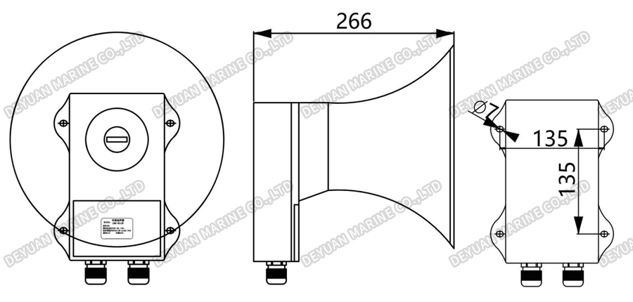 YHC25-1 YHC15-1 High Pitch Loudspeakers-DEYUAN MARINE2