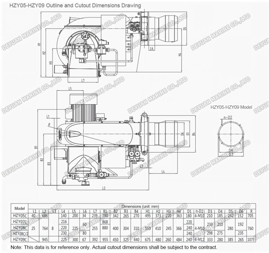 &nbsp;HZY Series Heavy Fuel Oil Burner-DEYUAN MARINE 2