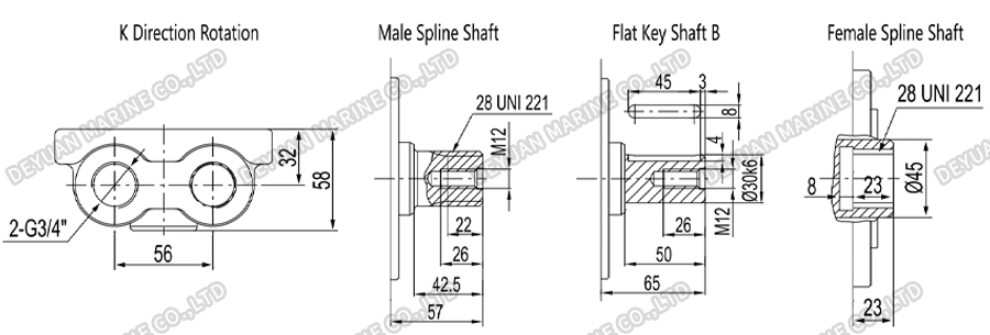 XHS Series Marine Hydraulic Motor-DEYUAN MARINE 7