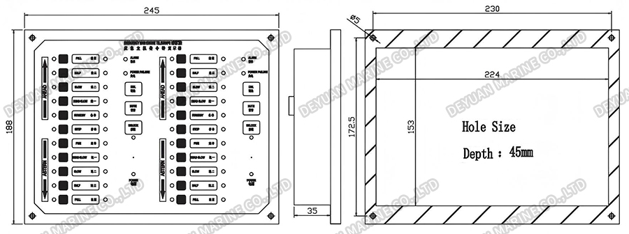 CL-F Double Engine Telegraph Repeater-DEYUAN MARINE2