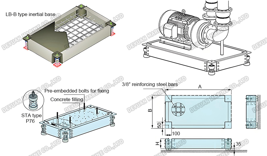 LB Type Pump Inertia Base-DEYUAN MARINE2