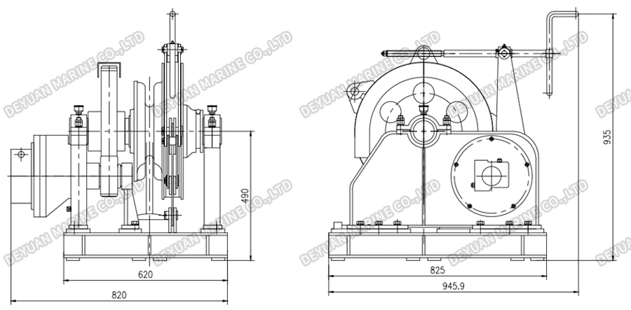 Marine Single Chain Wheel Hydraulic Windlass-DEYUAN MARINE2