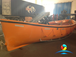 Fiberglass Open Type Lifeboat With Diesel Engine As A Pleasure Boat For Sale