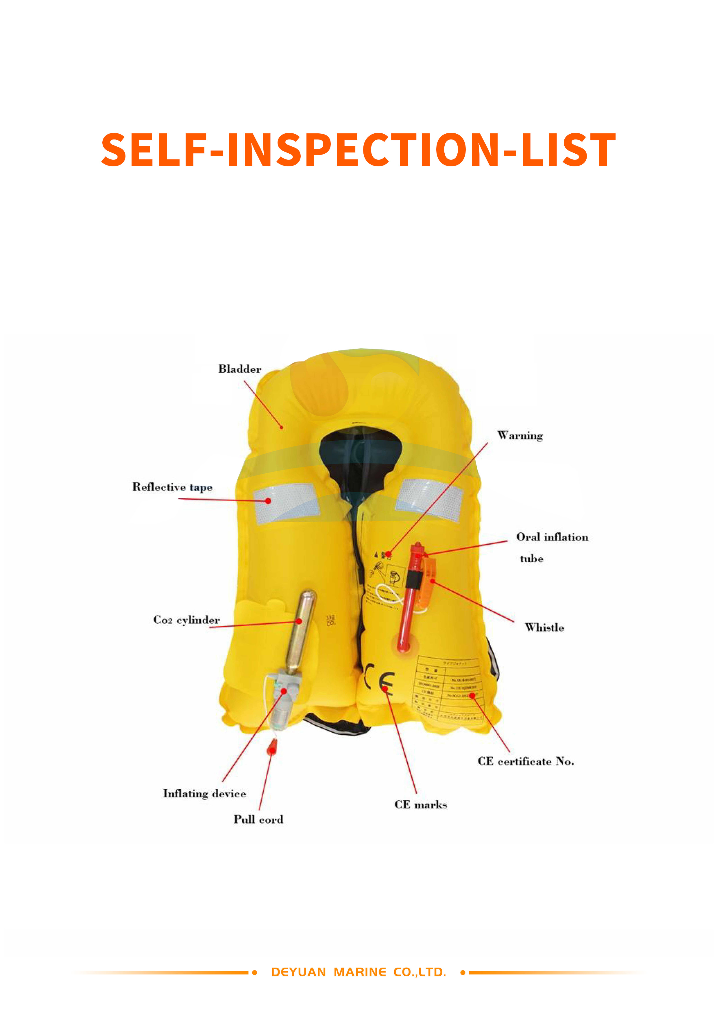 Inspection Of Inflatable Life Jacket