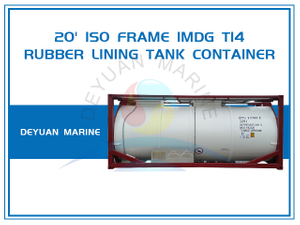20' ISO Frame IMDG T14 Rubber Lining Tank Container