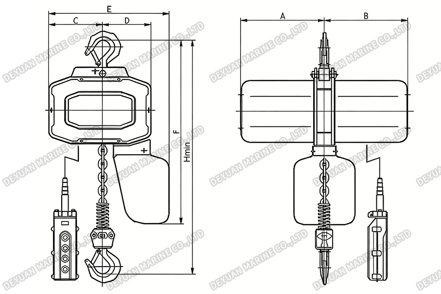 TH-B Type Electric Chain Hoist-DEYUAN MARINE2