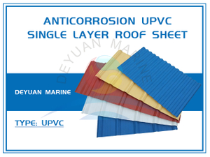 Anticorrosion UPVC Single Layer Roof Sheet