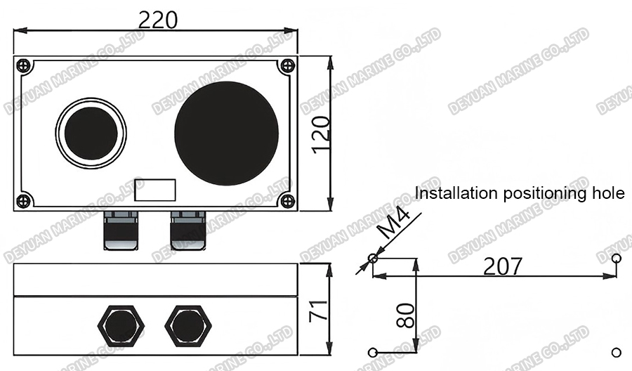 YLX120-F Waterproof Light &Electronic Bell-DEYUAN MARINE2