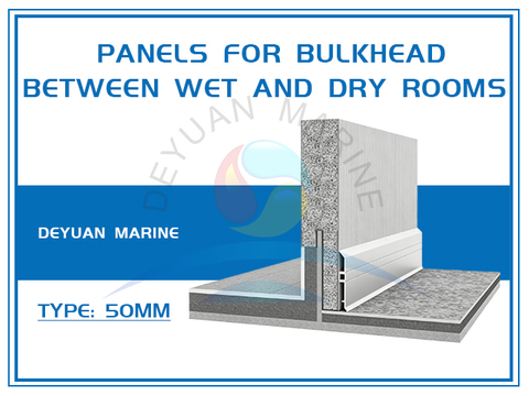 Panels For Division Bulkhead Between Wet Room And Dry Room