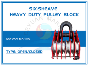 Six Sheave Block Heavy Duty 100 Ton Pulley for Pulling Ship