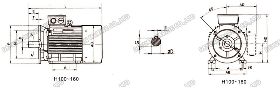 YS-H Series Marine Three-Phase Asynchronous Motor-DEYUAN MARINE3