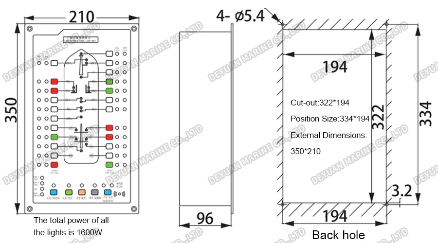 Navigation Light And Signal Light Controller (25-Way)-DEYUAN MARINE2