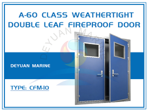 A-60 Class Weathertight Double Leaf Fireproof Door