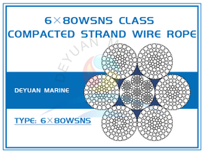 6×80WSNS Class Compacted Strand Wire Rope