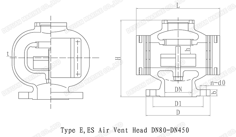 DN450 Type E ES --Cylindrical Float Type Marine Air Vent Head