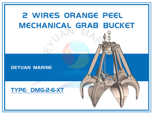 2 Wires Orange Peel Mechanical Grab Bucket