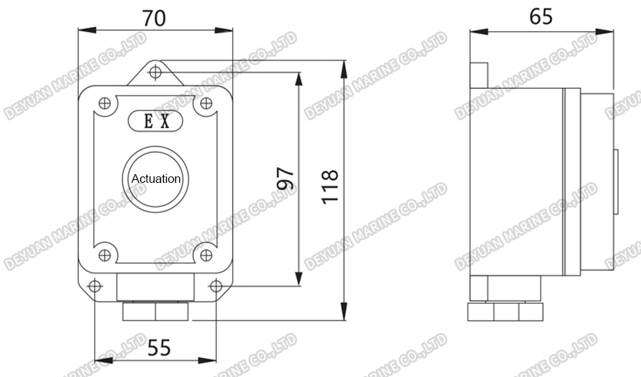 LA19 Manual Electric Whistle Button-DEYUAN MARINE2
