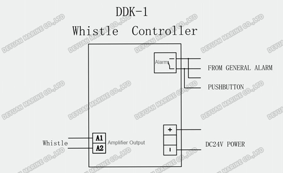 Electric Whistle System Connection Diagram-DEYUAN MARINE