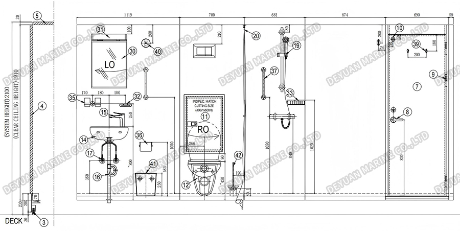 Marine Wet Sanitary Unit T3Type-DEYUAN MARINE4