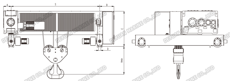 SHA8 Electric Wire Rope Hoist-DEYUAN MARINE2