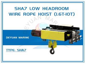 SHA7 Low Headroom Wire Rope Hoist (1.6t-10t) 