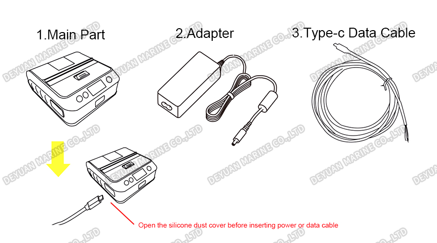 IP54 Protection Serial Port Printer PT408-DEYUAN MARINE 3