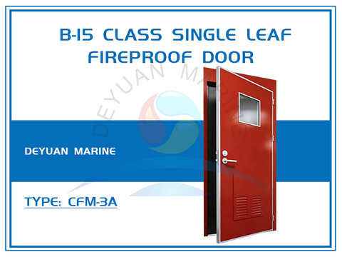 B-15 Class Single Leaf Fireproof Door (On Partition Panel)