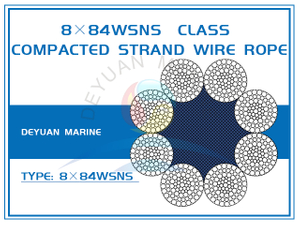 8×84 WSNS Class Compacted Strand Wire Rope