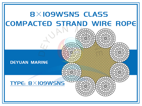 8×109WSNS Class Compacted Strand Wire Rope
