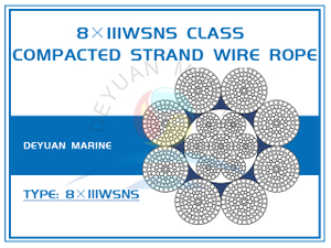 8×111WSNS Class Compacted Strand Wire Rope