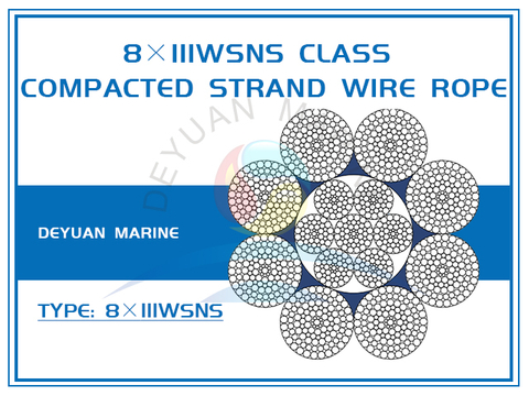 8×111WSNS Class Compacted Strand Wire Rope